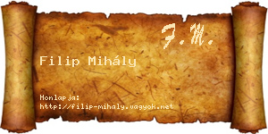 Filip Mihály névjegykártya