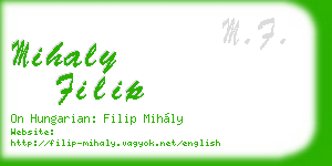 mihaly filip business card