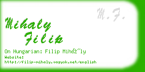 mihaly filip business card